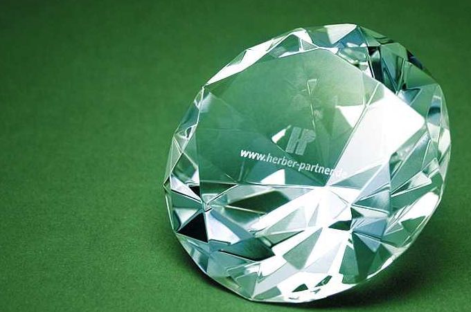 Glasdiamant mit Gravur Image